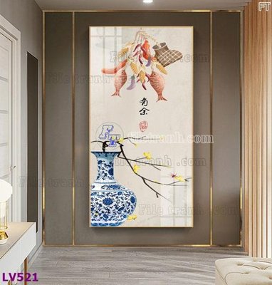 File gốc Tranh trang trí lối vào 1 tấm LV521 (in mica) trang trí