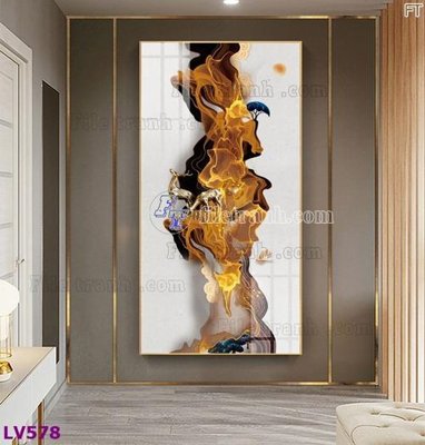 File gốc Tranh trang trí lối vào 1 tấm LV578 (in lụa) trang trí tường