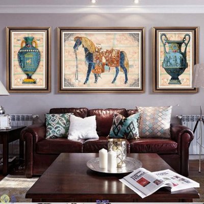 File tranh Tranh bộ psd kiểu mỹ M15 (bản gốc) in lụa dán tường