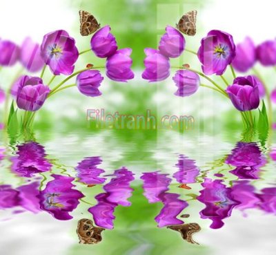 File gốc Tranh trang trí Spa làm đẹp MP851 (in lụa) hoa văn cổ điển