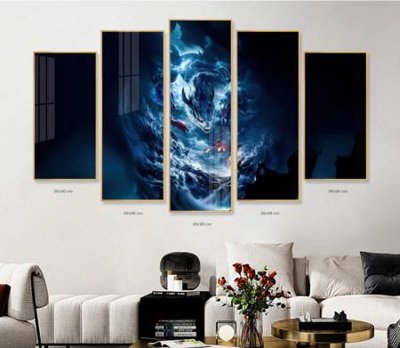 File PSD File in tranh bộ 5 tấm natra ma đồng giáng thế NA1220 (nguyên gốc) chất lượng cao