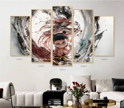 File gốc File in tranh bộ 5 tấm natra ma đồng giáng thế NA1221 (in ấn) màu sắc trung thực