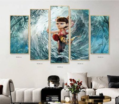 File gốc File in tranh bộ 5 tấm natra ma đồng giáng thế NA1226 (ảnh chi tiết) để in ấn