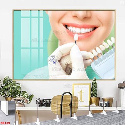 Tải file File gốc tranh in nha khoa NK129 (PSD) cho in tranh 3D