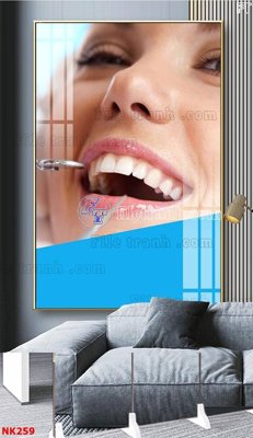 File tranh File gốc tranh in nha khoa NK259 (bản gốc) in lụa 5D
