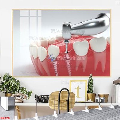 File in trần File gốc tranh in nha khoa NK278 (file gốc) phong thủy