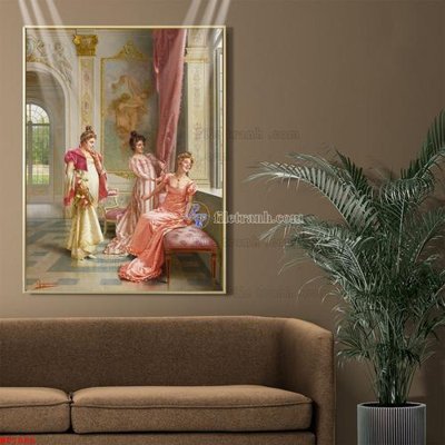 File tranh Tranh phục hưng nhân vật châu âu NT1086 (bản gốc) in lụa 5D