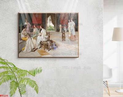 File ảnh Tranh phục hưng nhân vật châu âu NT125 (gốc) cho trang trí nhà hàng
