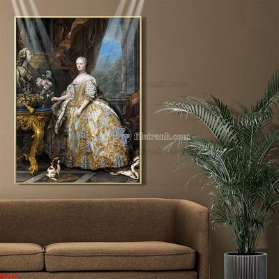 File in trần Tranh phục hưng nhân vật châu âu NT193 (bản gốc) hoa văn