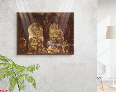 File in mica Tranh phục hưng nhân vật châu âu NT250 (ảnh gốc) đẹp