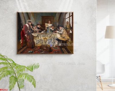 File gốc Tranh phục hưng nhân vật châu âu NT262 (trang trí) phòng làm việc