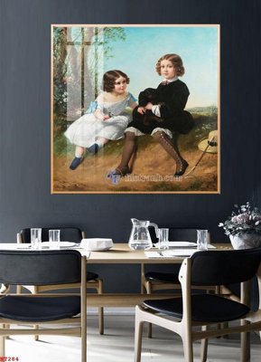 Ảnh gốc Tranh phục hưng nhân vật châu âu NT284 (độ nét cao) in mica