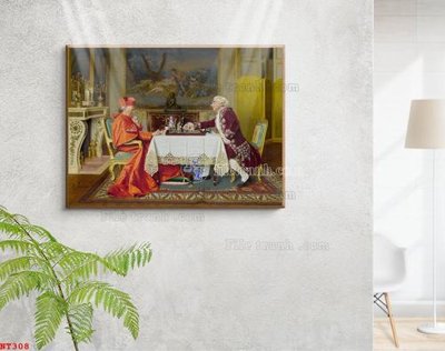 Chi tiết file tranh tráng gương Tranh phục hưng nhân vật châu âu NT308 (ảnh gốc)