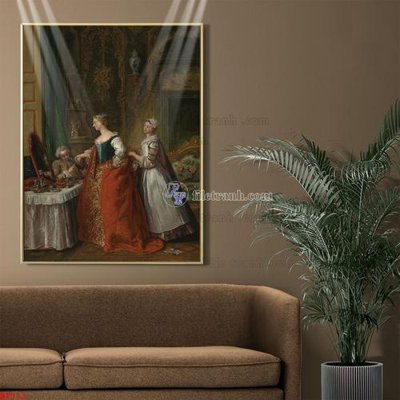 File gốc Tranh phục hưng nhân vật châu âu NT313 (in lụa) cao cấp