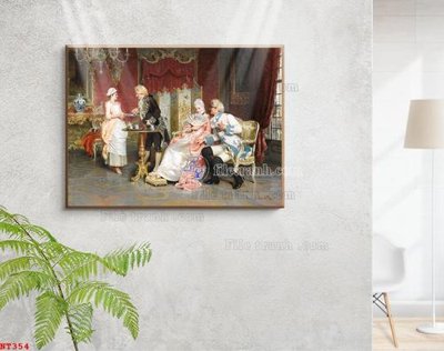 Mua file gốc Tranh phục hưng nhân vật châu âu NT354 (PSD) tại Filetranh.com