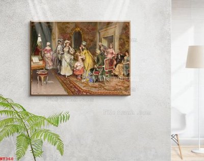 Download file Tranh phục hưng nhân vật châu âu NT360 (gốc) in mica ốp bếp