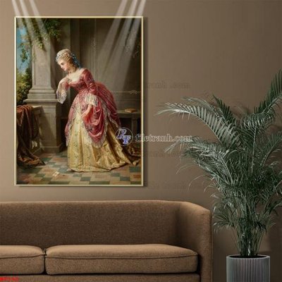 File tranh in tráng gương Tranh phục hưng nhân vật châu âu NT390 (siêu nét)