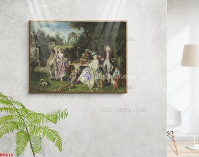 Ảnh gốc Tranh phục hưng nhân vật châu âu NT418 (độ nét cao) in mica