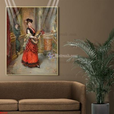 Download file gốc Tranh phục hưng nhân vật châu âu NT528 (in lụa) nghệ thuật