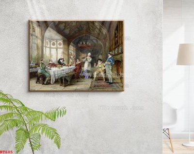 Download file tranh PSD Tranh phục hưng nhân vật châu âu NT605 để chỉnh sửa