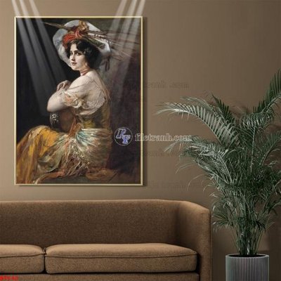 Tải file Tranh phục hưng nhân vật châu âu NT640 (gốc) chủ đề hoa sen