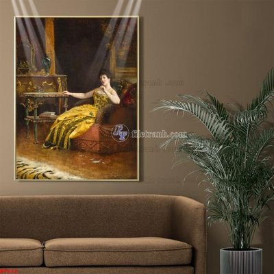 File gốc Tranh phục hưng nhân vật châu âu NT660 (in tráng gương) sang trọng