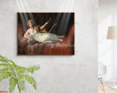 Download file Tranh phục hưng nhân vật châu âu NT694 (gốc) in mica cao cấp