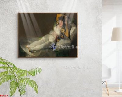 Tải file Tranh phục hưng nhân vật châu âu NT697 (gốc) in tranh tráng gương