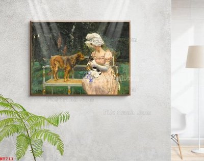 File gốc Tranh phục hưng nhân vật châu âu NT711 (in lụa) cao cấp