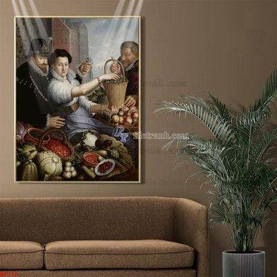 Download file gốc Tranh phục hưng nhân vật châu âu NT730 (in lụa) nghệ thuật