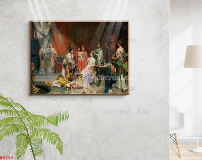 File gốc Tranh phục hưng nhân vật châu âu NT757 (in mica) trang trí