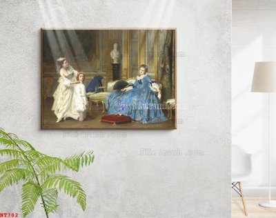 File gốc Tranh phục hưng nhân vật châu âu NT782 (in mica) trang trí