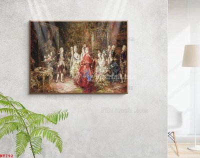 File tranh Tranh phục hưng nhân vật châu âu NT792 (bản gốc) in lụa 3D