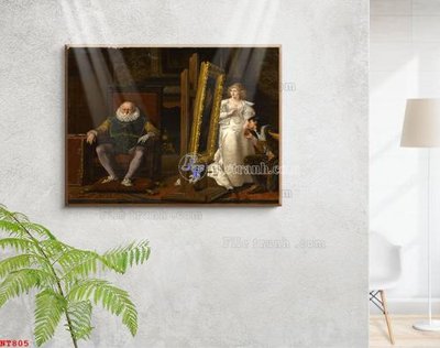 File gốc Tranh phục hưng nhân vật châu âu NT805 (trang trí) phòng trẻ em