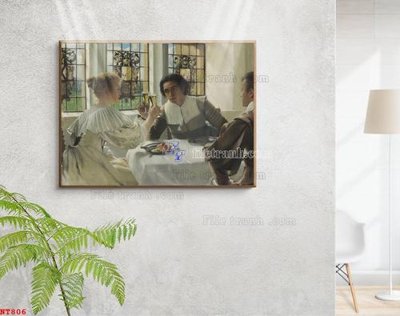 File gốc Tranh phục hưng nhân vật châu âu NT806 (in mica) làm quà tặng