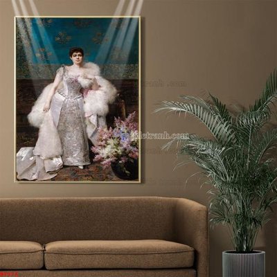 File in lụa Tranh phục hưng nhân vật châu âu NT876 (tân cổ điển) Tranh phục hưng nhân vật châu âu NT876