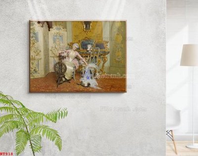 File gốc Tranh phục hưng nhân vật châu âu NT918 (in mica) cắt laser