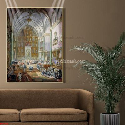 File in lụa Tranh phục hưng nhân vật châu âu NT924 (chất lượng cao) Tranh phục hưng nhân vật châu âu NT924