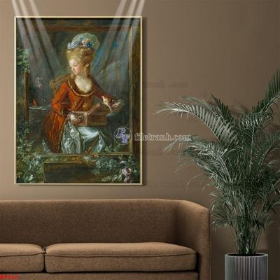 File gốc Tranh phục hưng nhân vật châu âu NT925 (in lụa) chi tiết cao