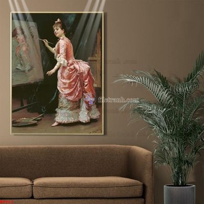 File tranh Tranh phục hưng nhân vật châu âu NT961 (gốc) phong cách tối giản