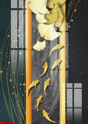 Tải file tranh gốc file tranh bộ decor in treo tường tráng gương OPIC1332 chất lượng cao