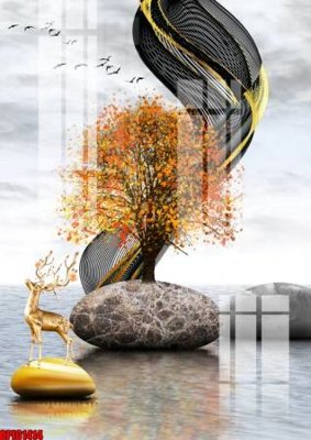 File gốc file tranh bộ decor in treo tường tráng gương OPIC1414 (phong cách) châu Âu