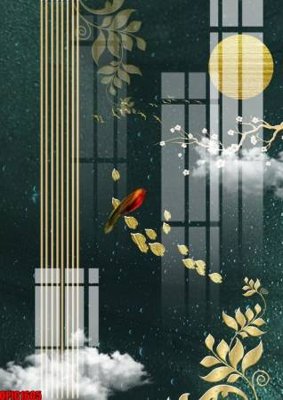 File PSD file tranh bộ decor in treo tường tráng gương OPIC1605 (gốc) nhiều lớp (multi-layer)