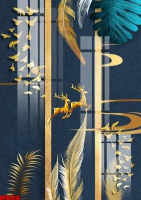 File tranh file tranh bộ decor in treo tường tráng gương OPIC1618 (bản gốc) in lụa 3D