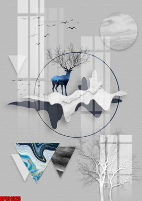 File tranh file tranh bộ decor in treo tường tráng gương OPIC1625 (ảnh gốc) không bị mờ