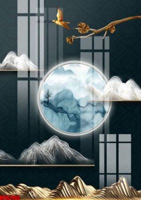 File gốc file tranh bộ decor in treo tường tráng gương OPIC1703 (in ấn) không giới hạn