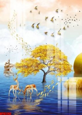 File gốc file tranh bộ decor in treo tường tráng gương OPIC1742 (PNG) trong suốt (transparent)