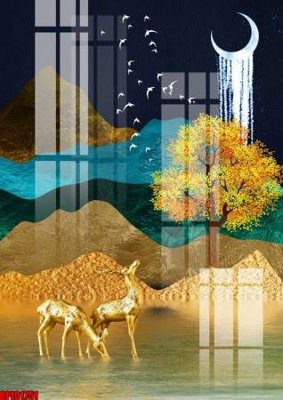 Tải file file tranh bộ decor in treo tường tráng gương OPIC1751 (gốc) làm file tranh quảng cáo