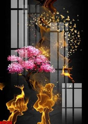 File in mica file tranh bộ decor in treo tường tráng gương OPIC1752 (bản gốc) sắc sảo