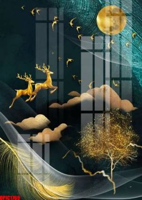 Tải file gốc file tranh bộ decor in treo tường tráng gương OPIC1769 (in bạt) quảng cáo